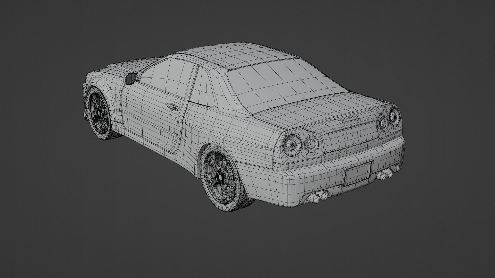 Nissan Skyline Low-poly 3D model_5