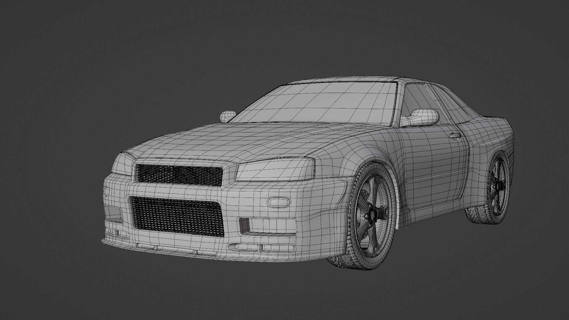 Nissan Skyline Low-poly 3D model_1