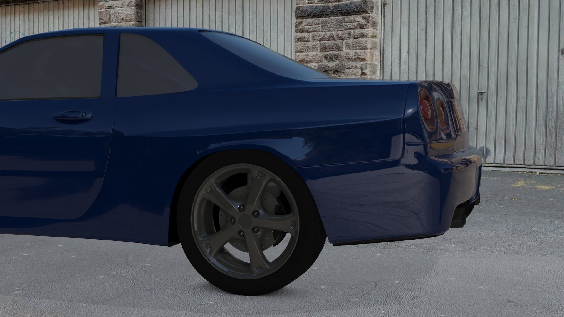 Nissan Skyline Low-poly 3D model_12