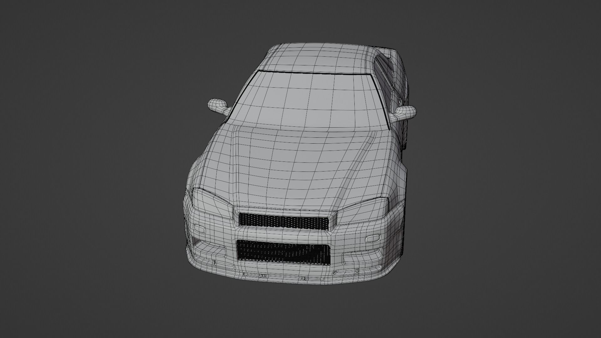 Nissan Skyline Low-poly 3D model_11