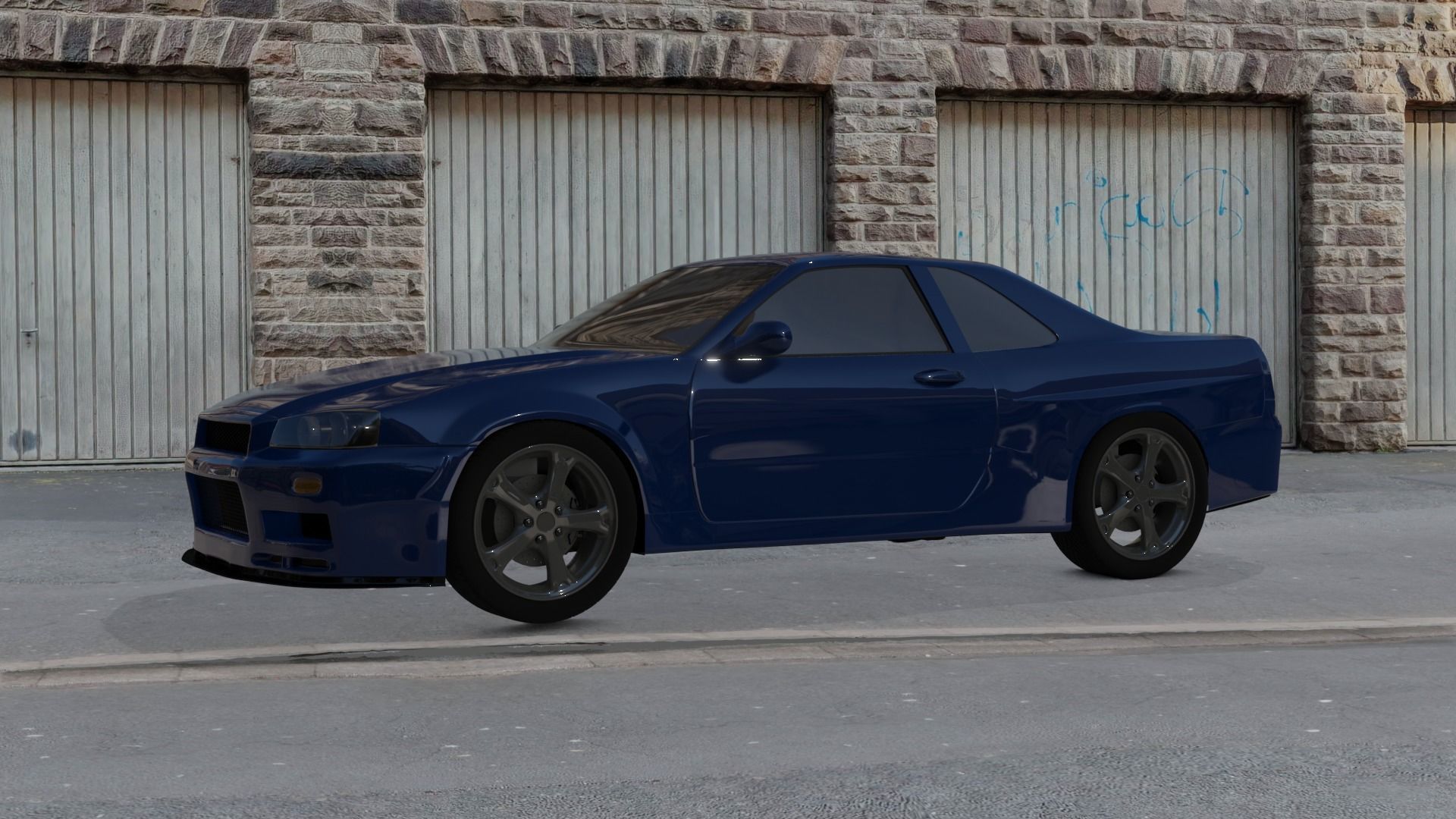 Nissan Skyline Low-poly 3D model_2