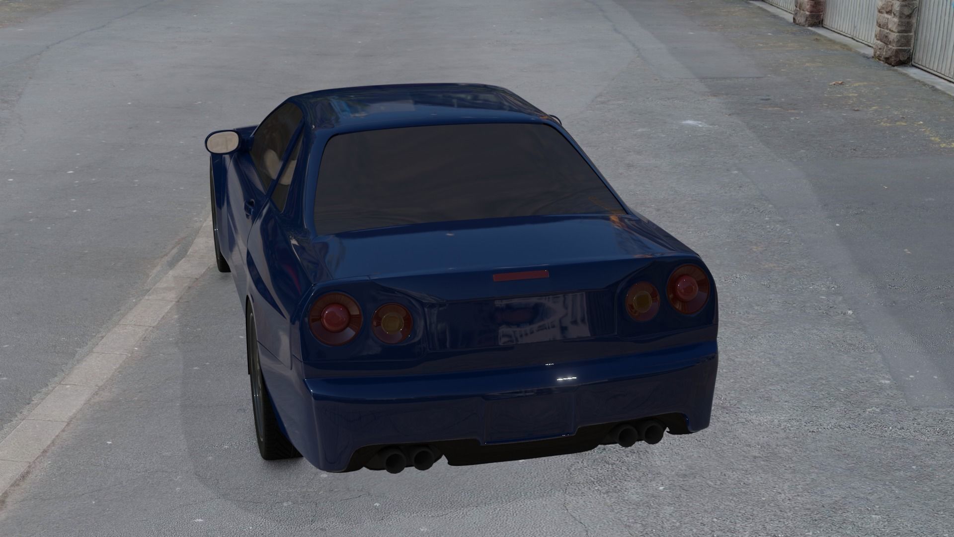 Nissan Skyline Low-poly 3D model_6