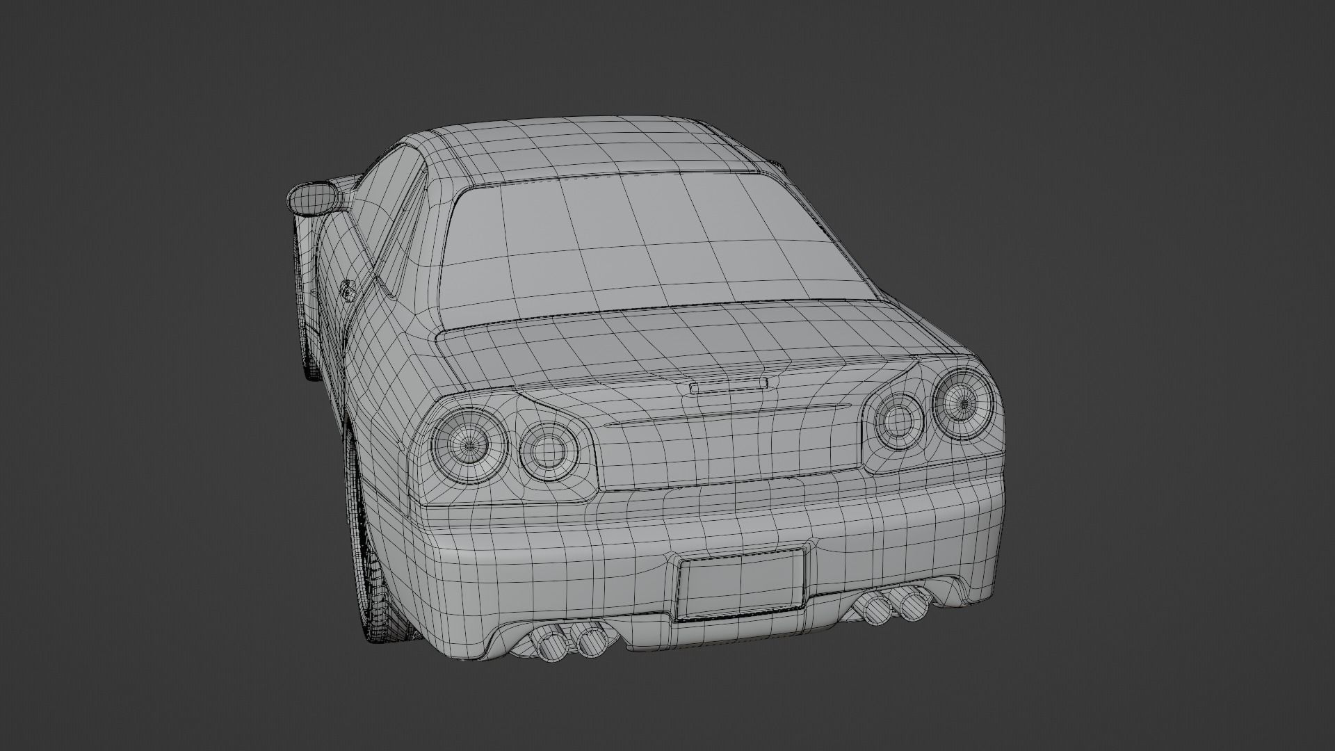 Nissan Skyline Low-poly 3D model_7