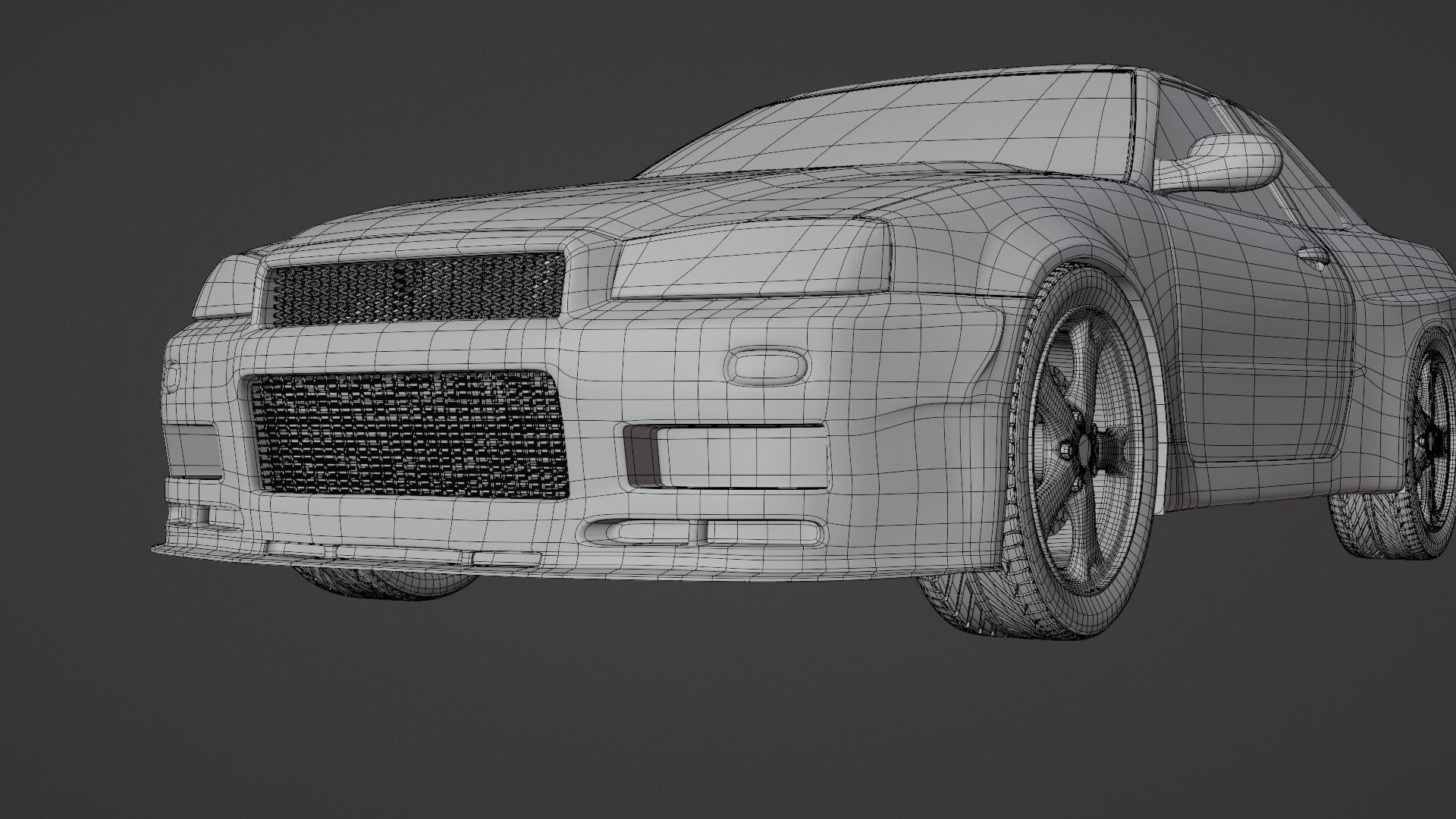 Nissan Skyline Low-poly 3D model_16