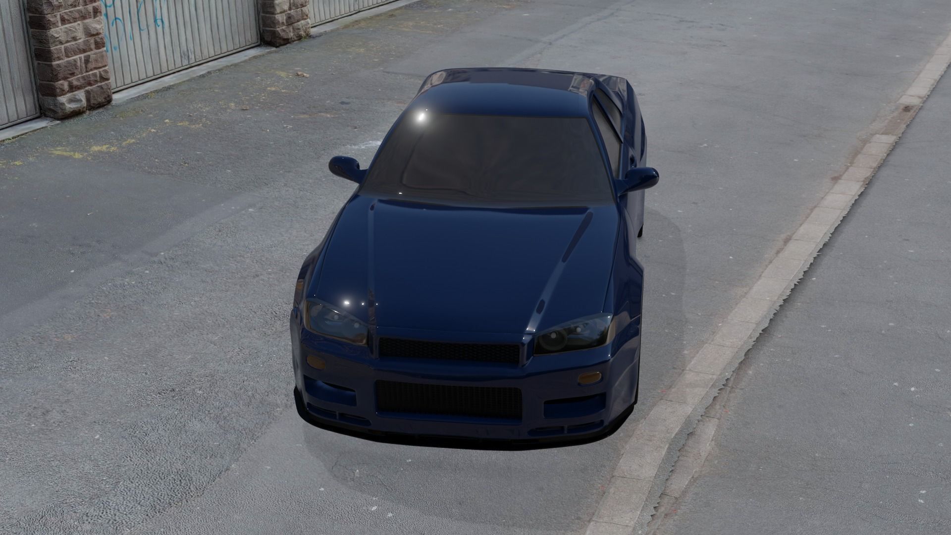 Nissan Skyline Low-poly 3D model_10