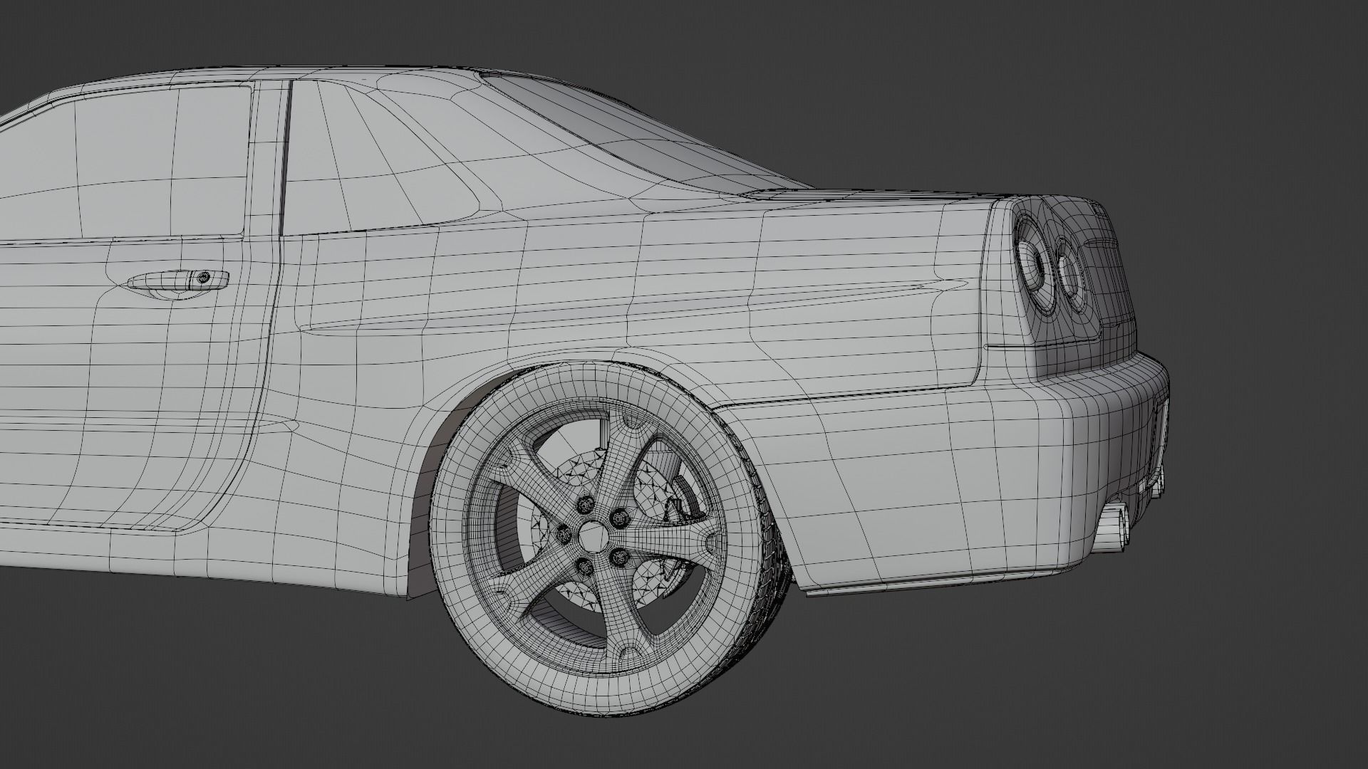 Nissan Skyline Low-poly 3D model_14