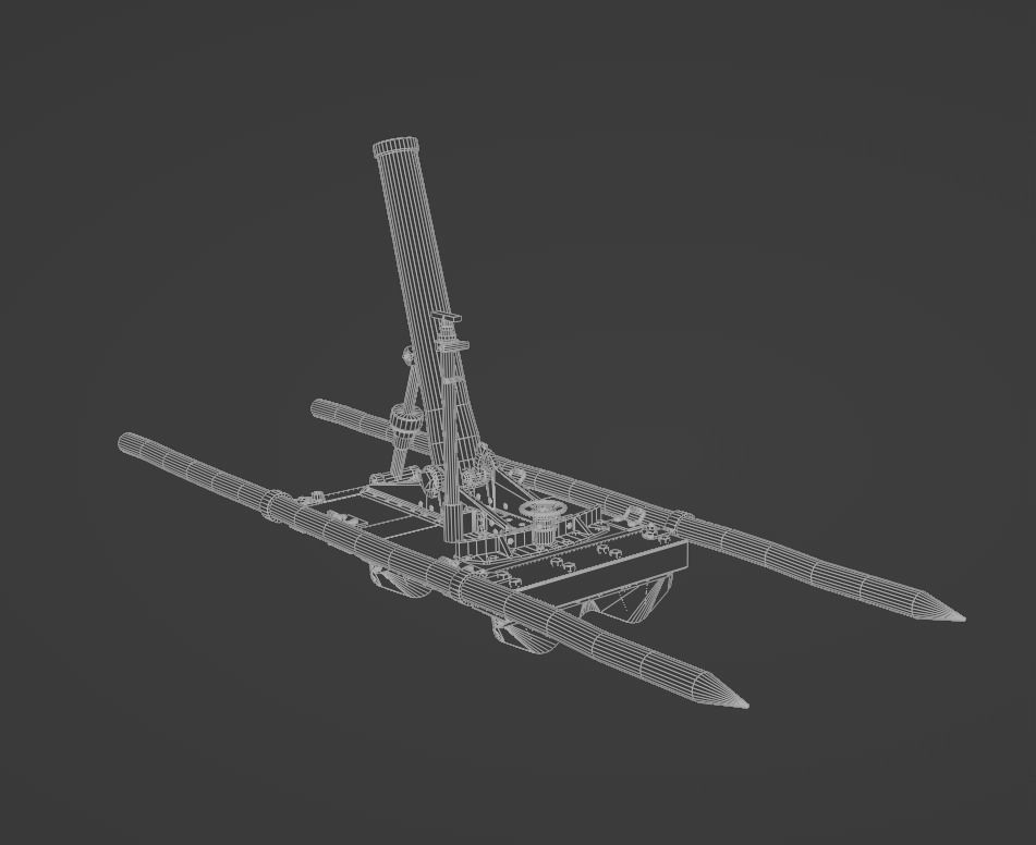 Type 11 70mm Infantry Mortar Low-poly 3D model_8