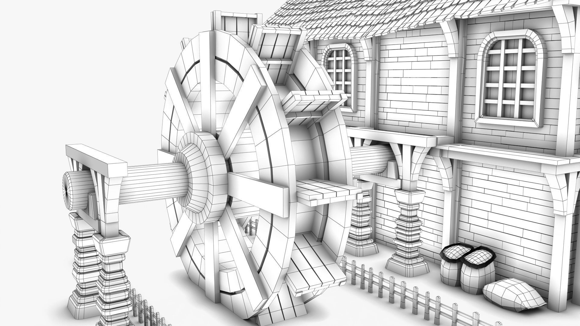 Cottage 12 Low-poly 3D model_12