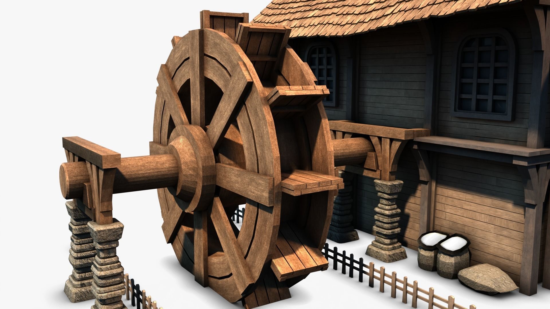 Cottage 12 Low-poly 3D model_5