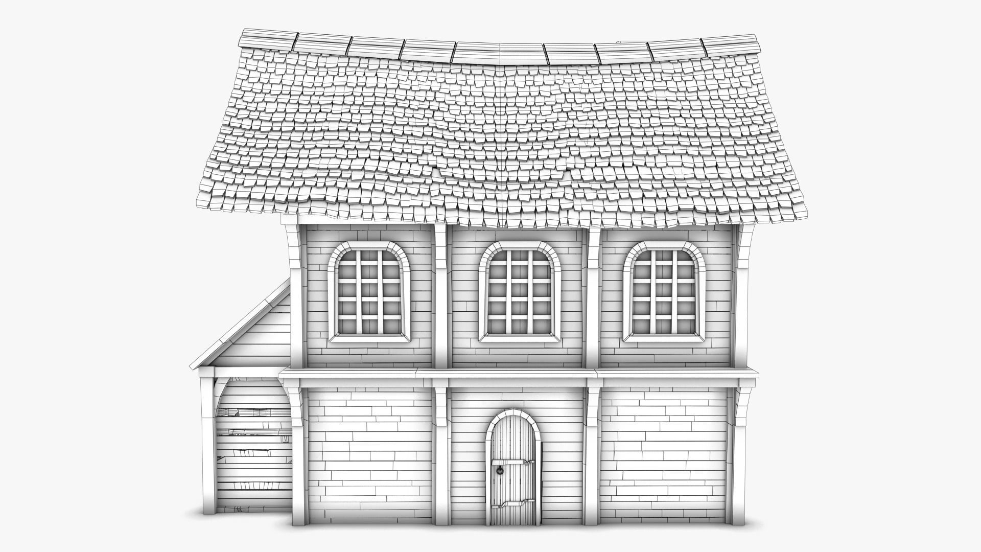 Cottage 12 Low-poly 3D model_8