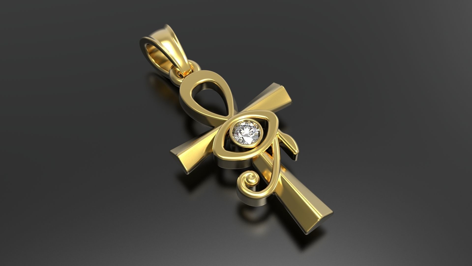  Egyptian cross ankh 3D print model_2