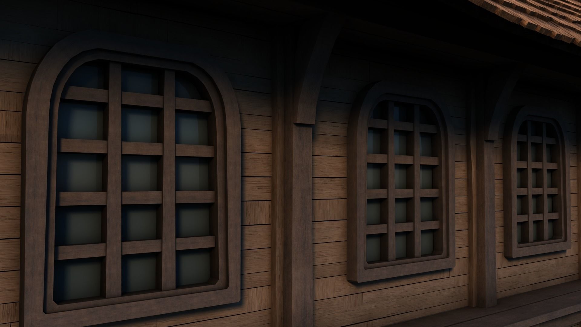 Cottage 13 Low-poly 3D model_5