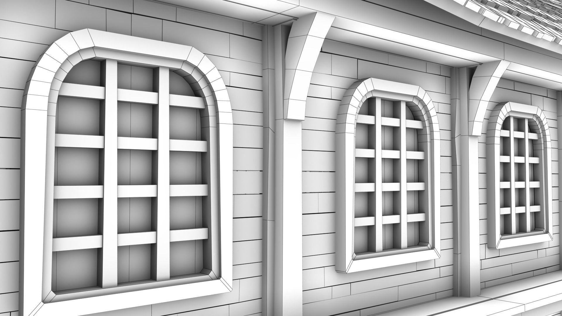 Cottage 13 Low-poly 3D model_10