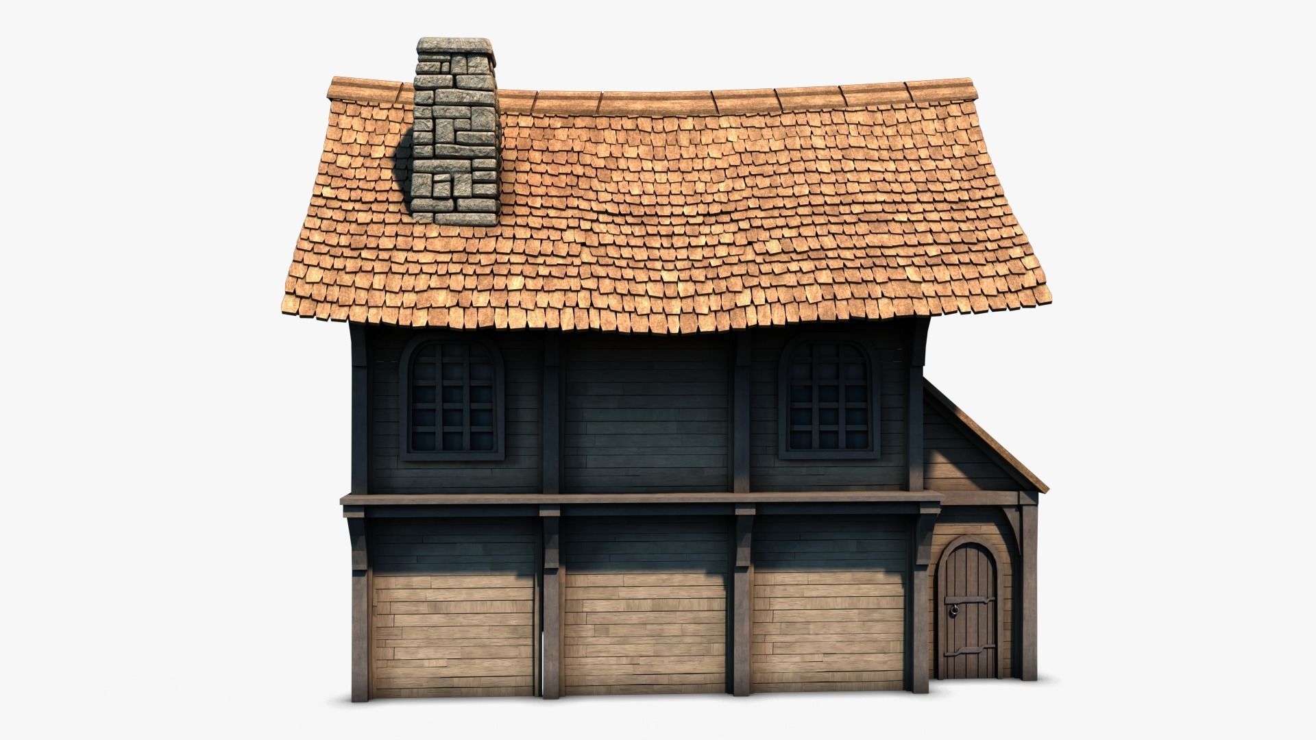 Cottage 13 Low-poly 3D model_3