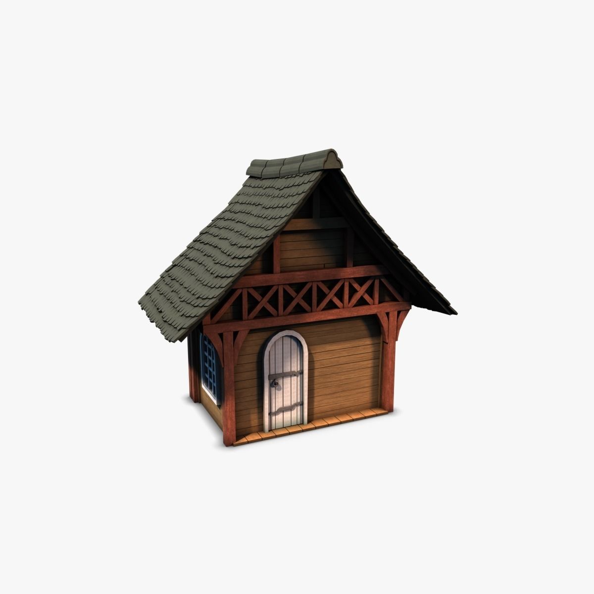 Cottage 14 Low-poly 3D model_6