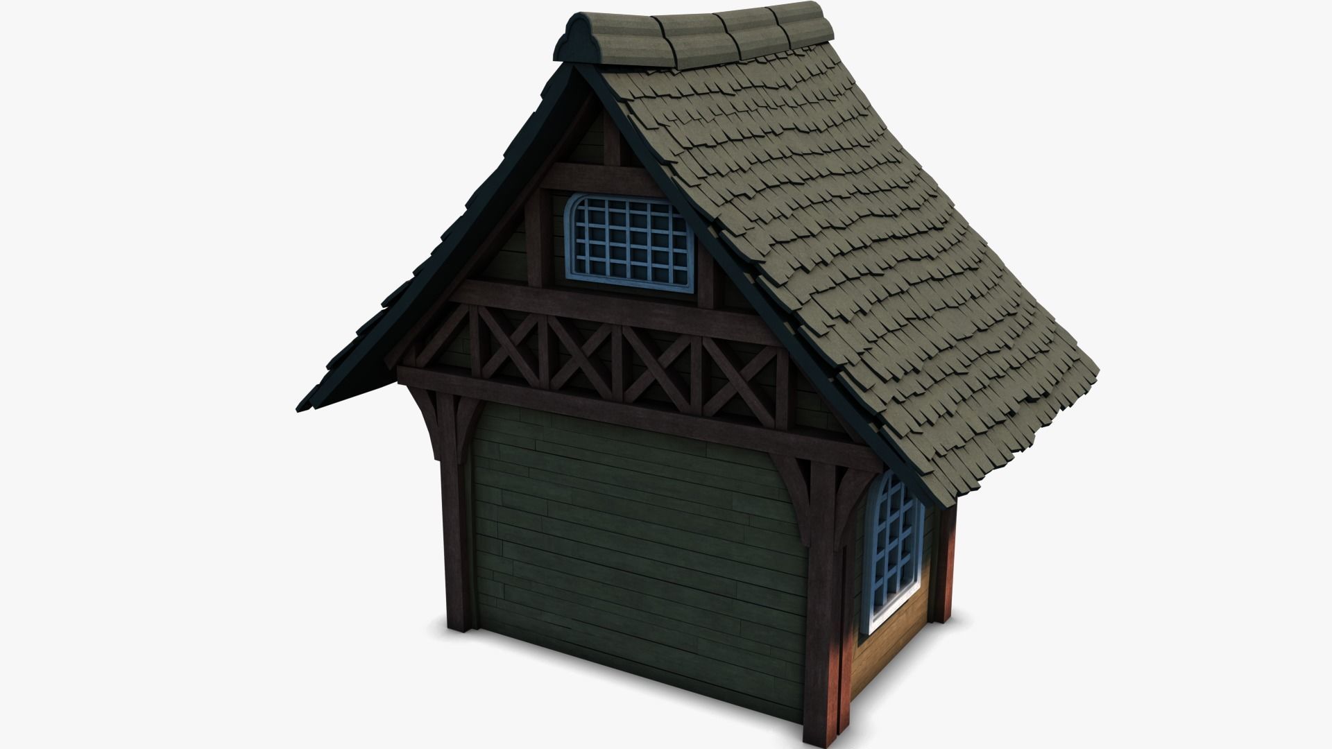 Cottage 14 Low-poly 3D model_2