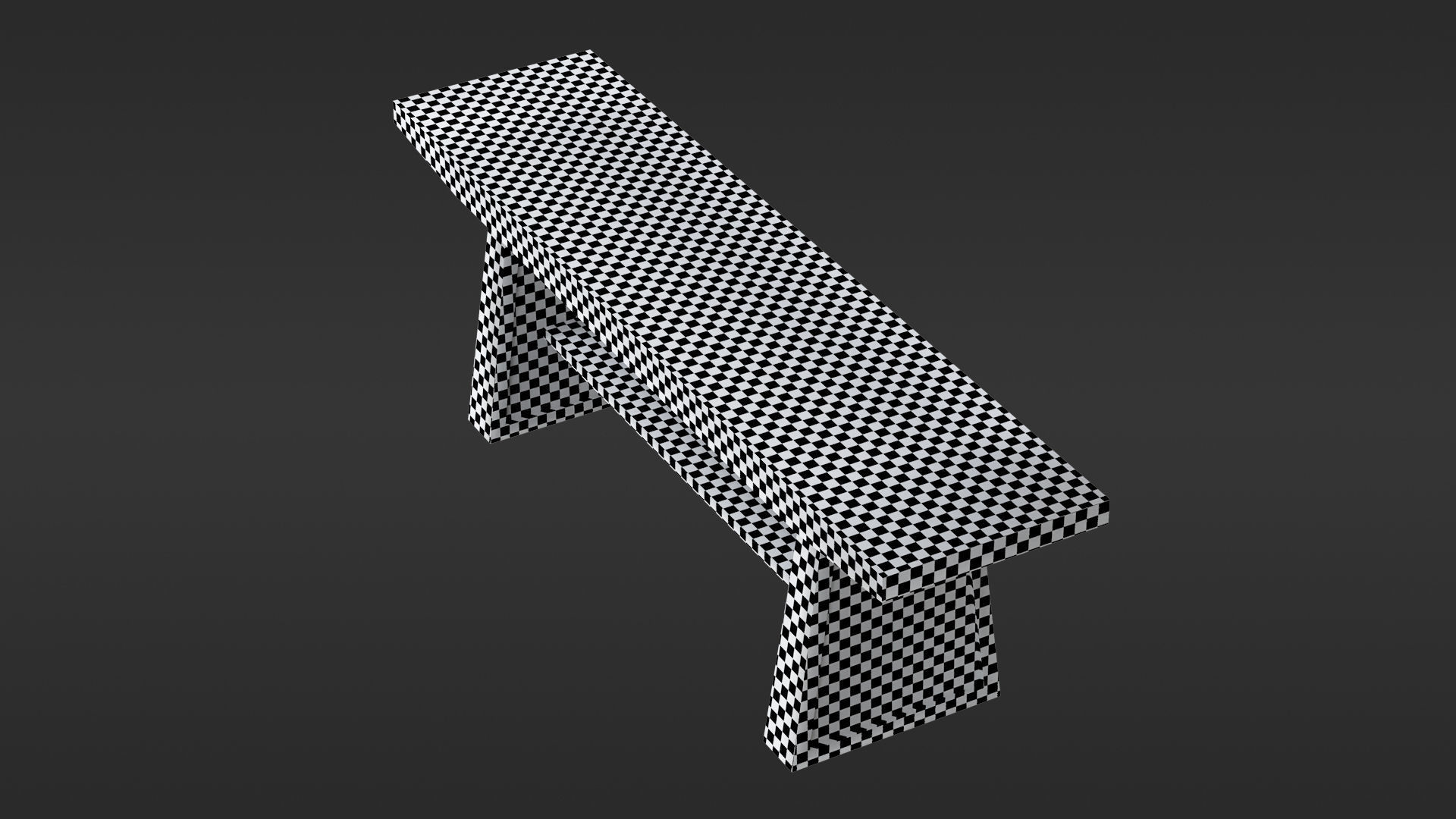 Wooden bench Free low-poly 3D model_5