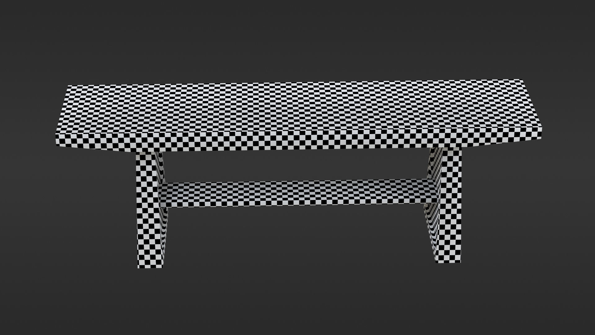 Wooden bench Free low-poly 3D model_8