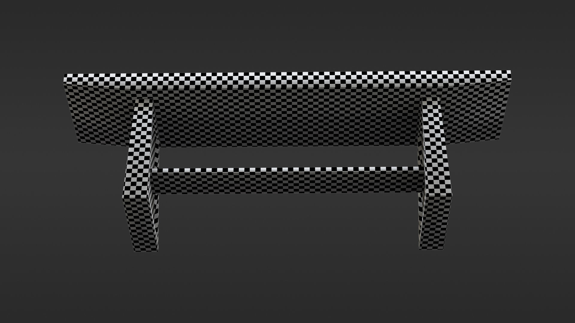 Wooden bench Free low-poly 3D model_11