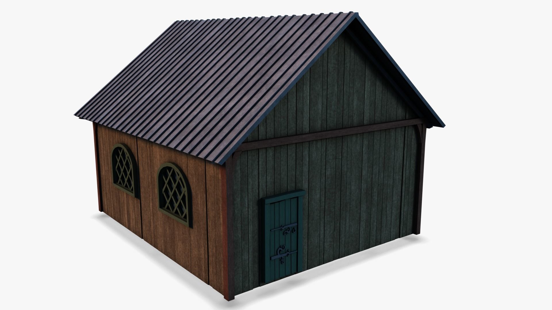 Cottage 16 Low-poly 3D model_3