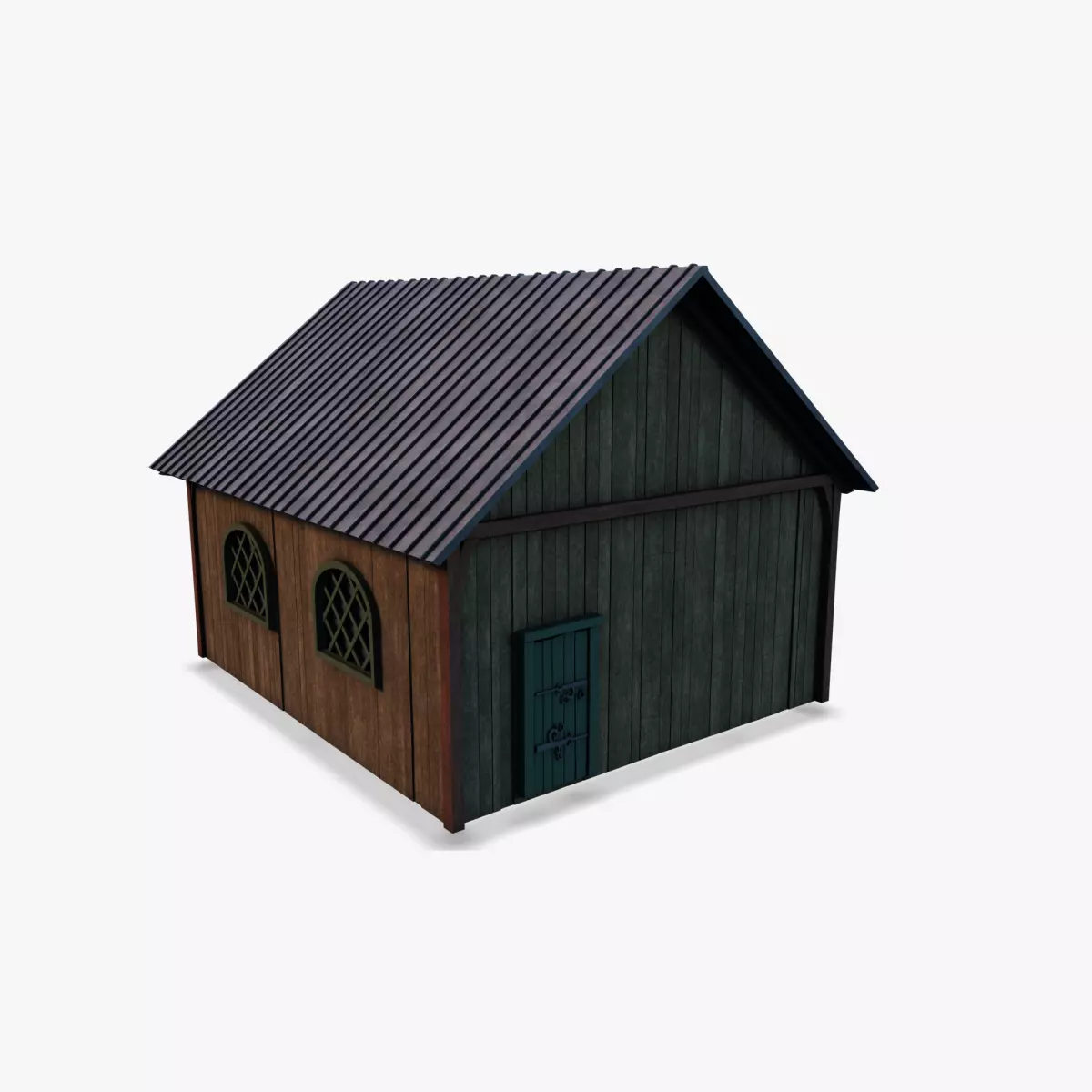Cottage 16 Low-poly 3D model_0