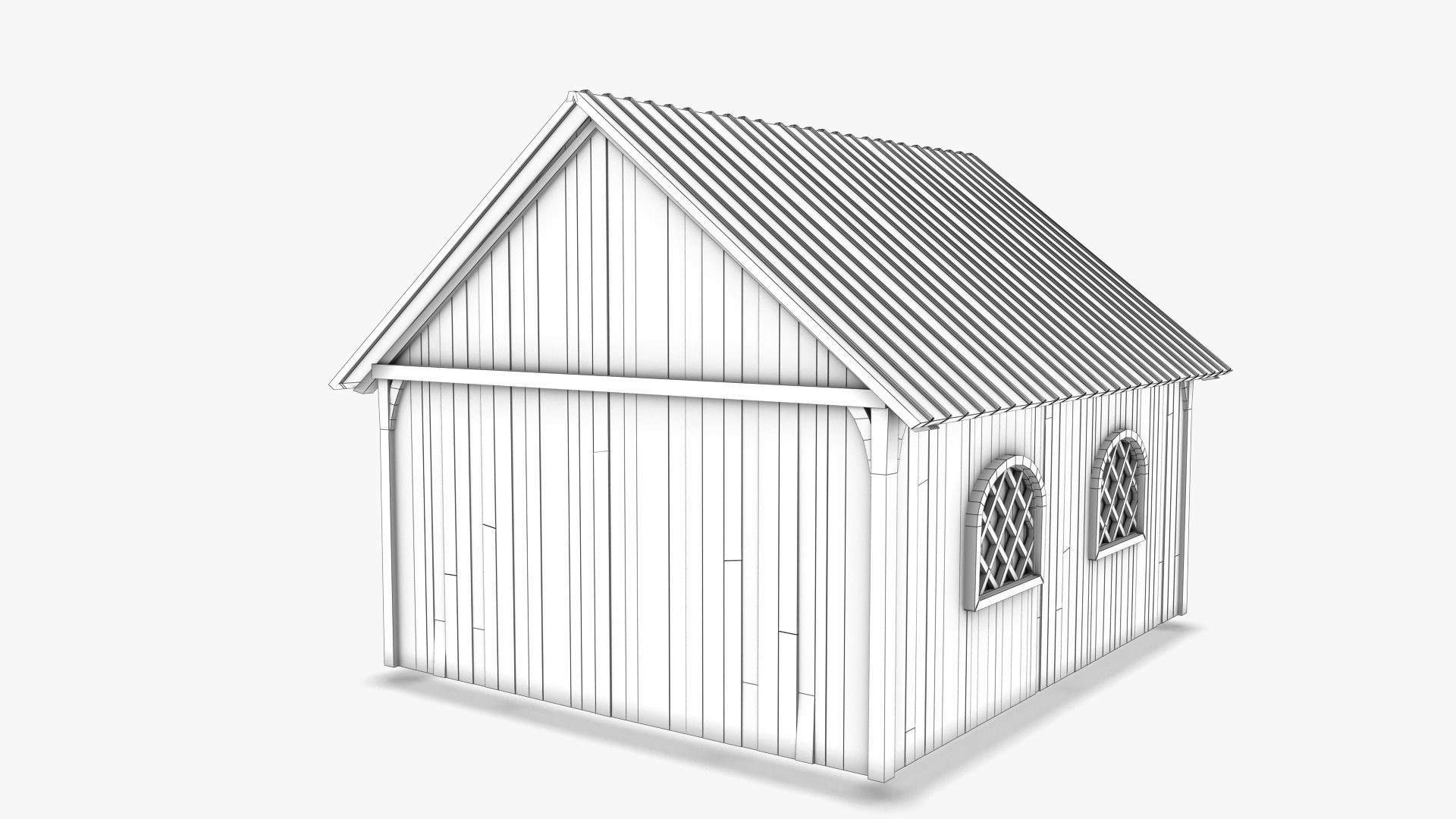 Cottage 16 Low-poly 3D model_9