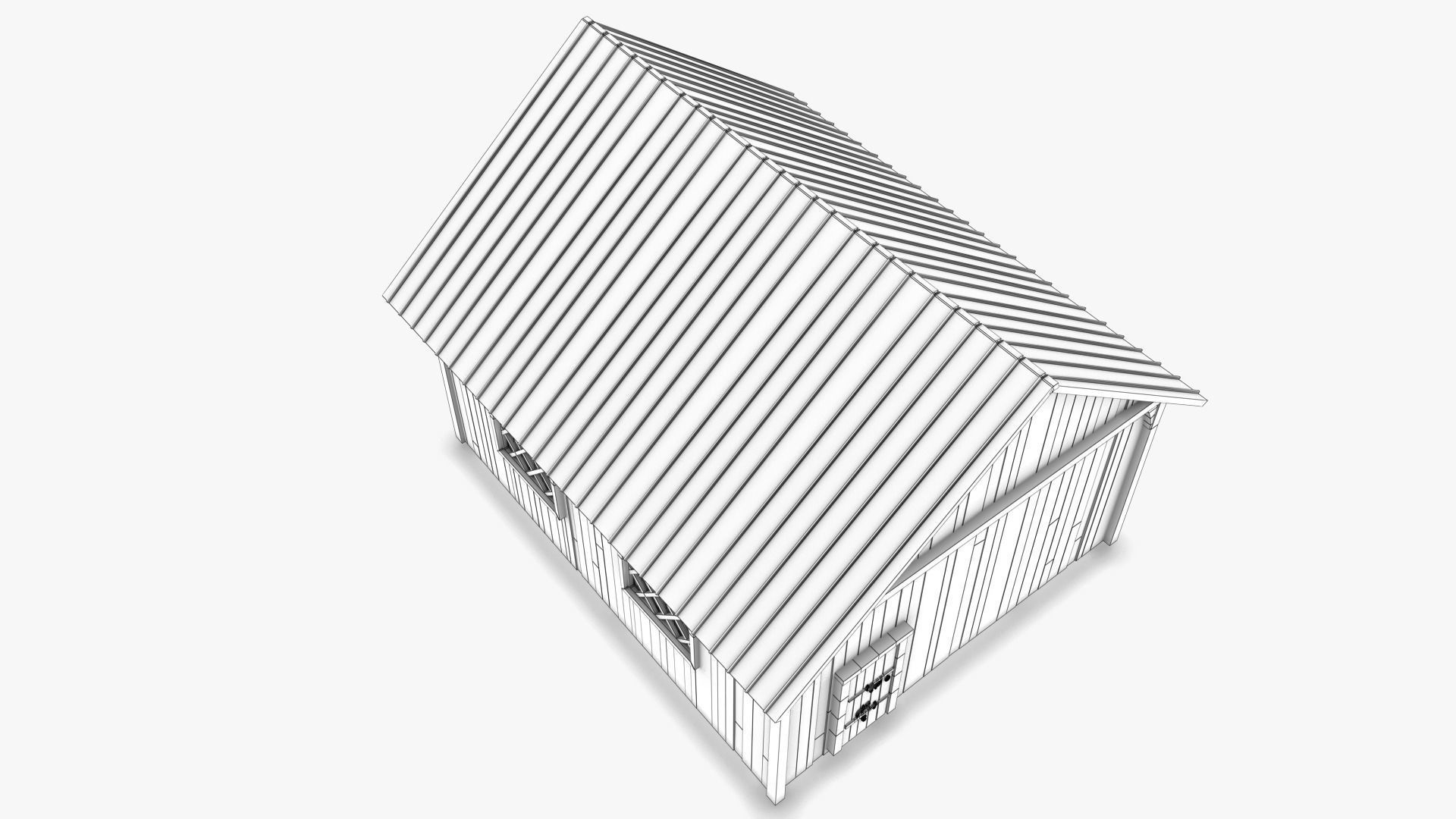 Cottage 16 Low-poly 3D model_12