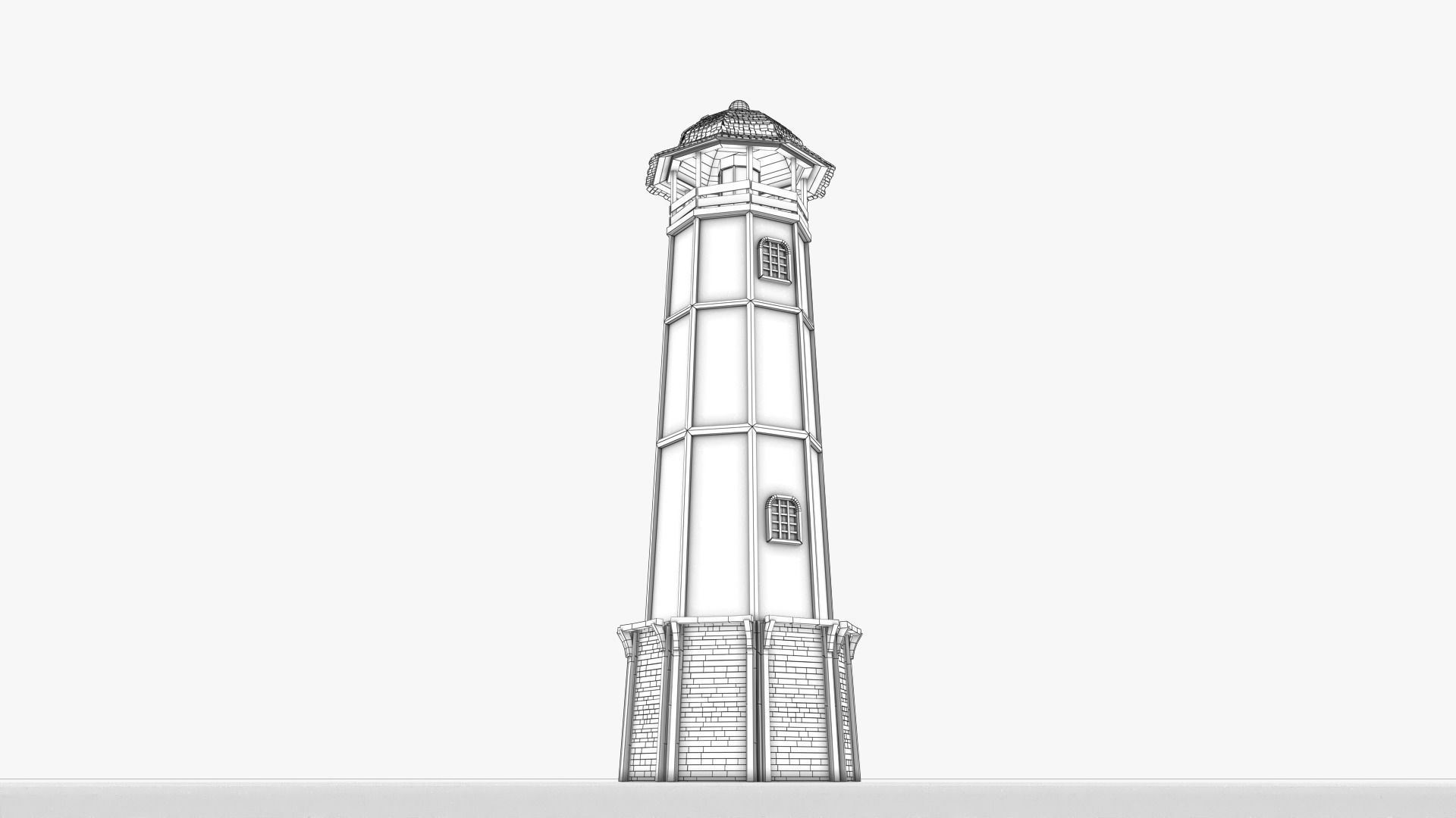 Lighthouse 02 Low-poly 3D model_9