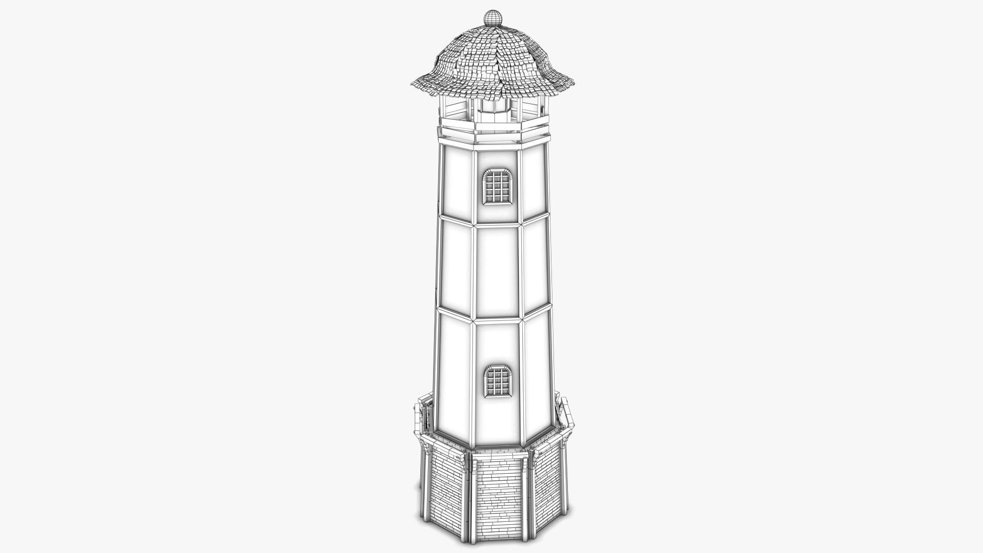 Lighthouse 02 Low-poly 3D model_7