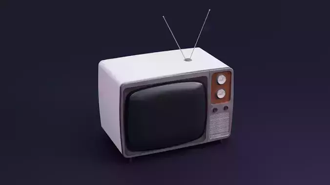 Old Retro TV Classic Low-poly 3D model