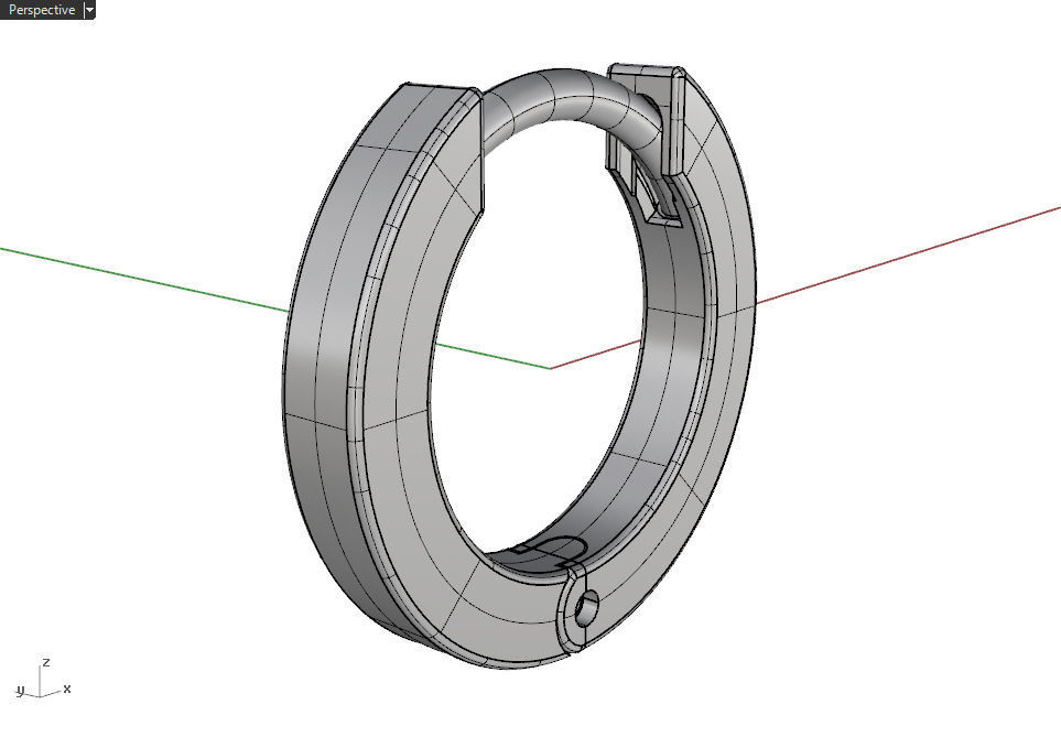 Earrings 9mm 3D print model_7