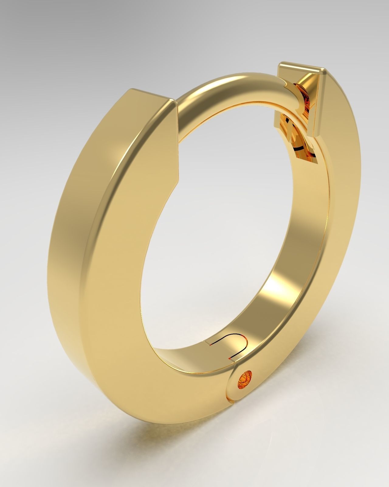 Earrings 9mm 3D print model_5