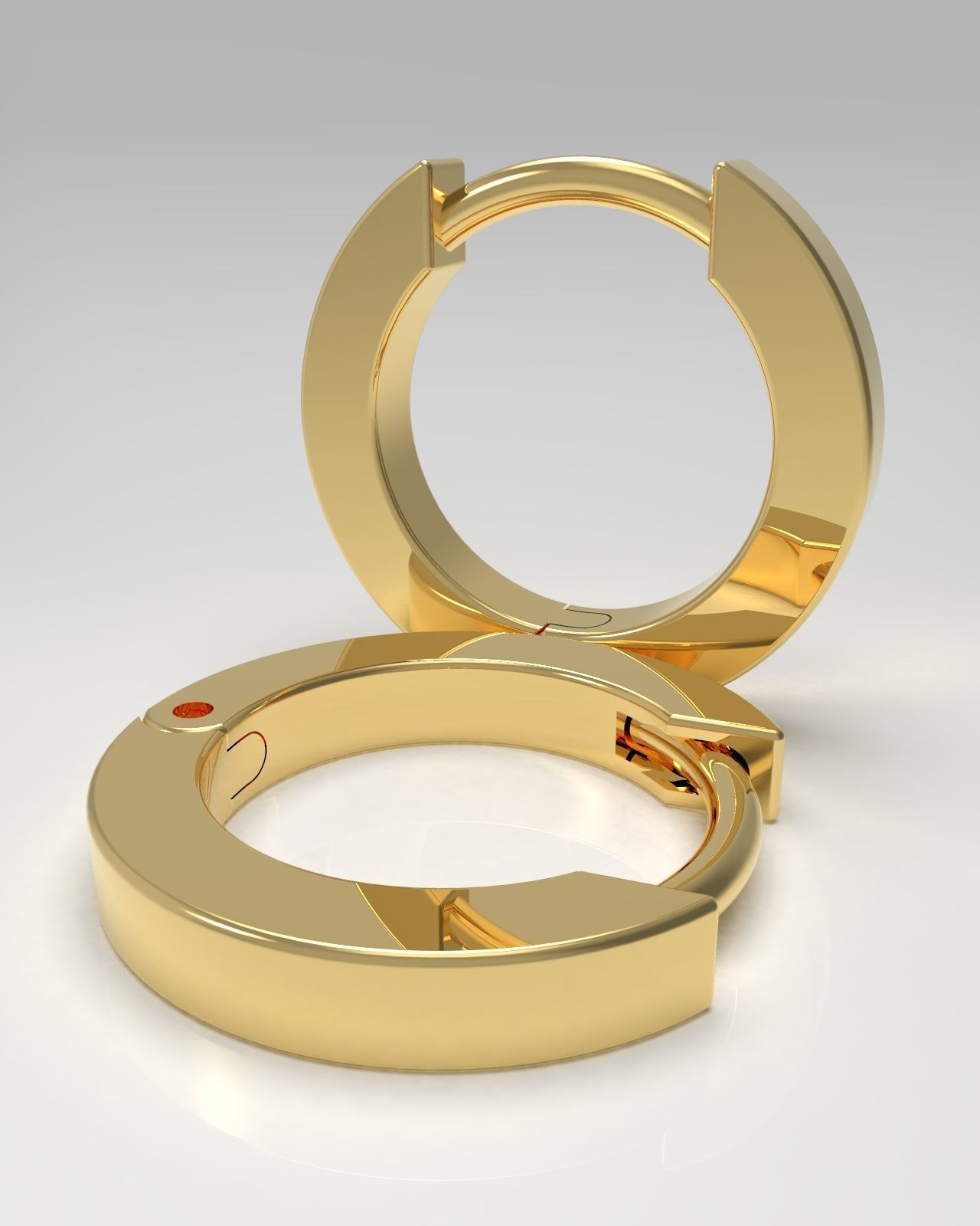 Earrings 9mm 3D print model_1