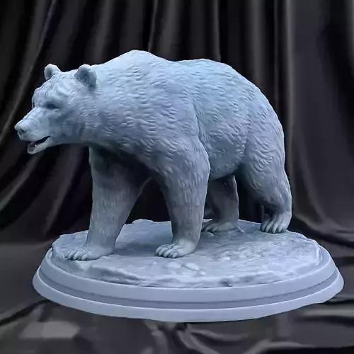 BEAR 3d print model sculpture of