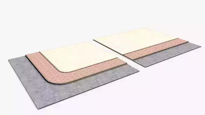 Road04 pair of mats Low-poly 3D model