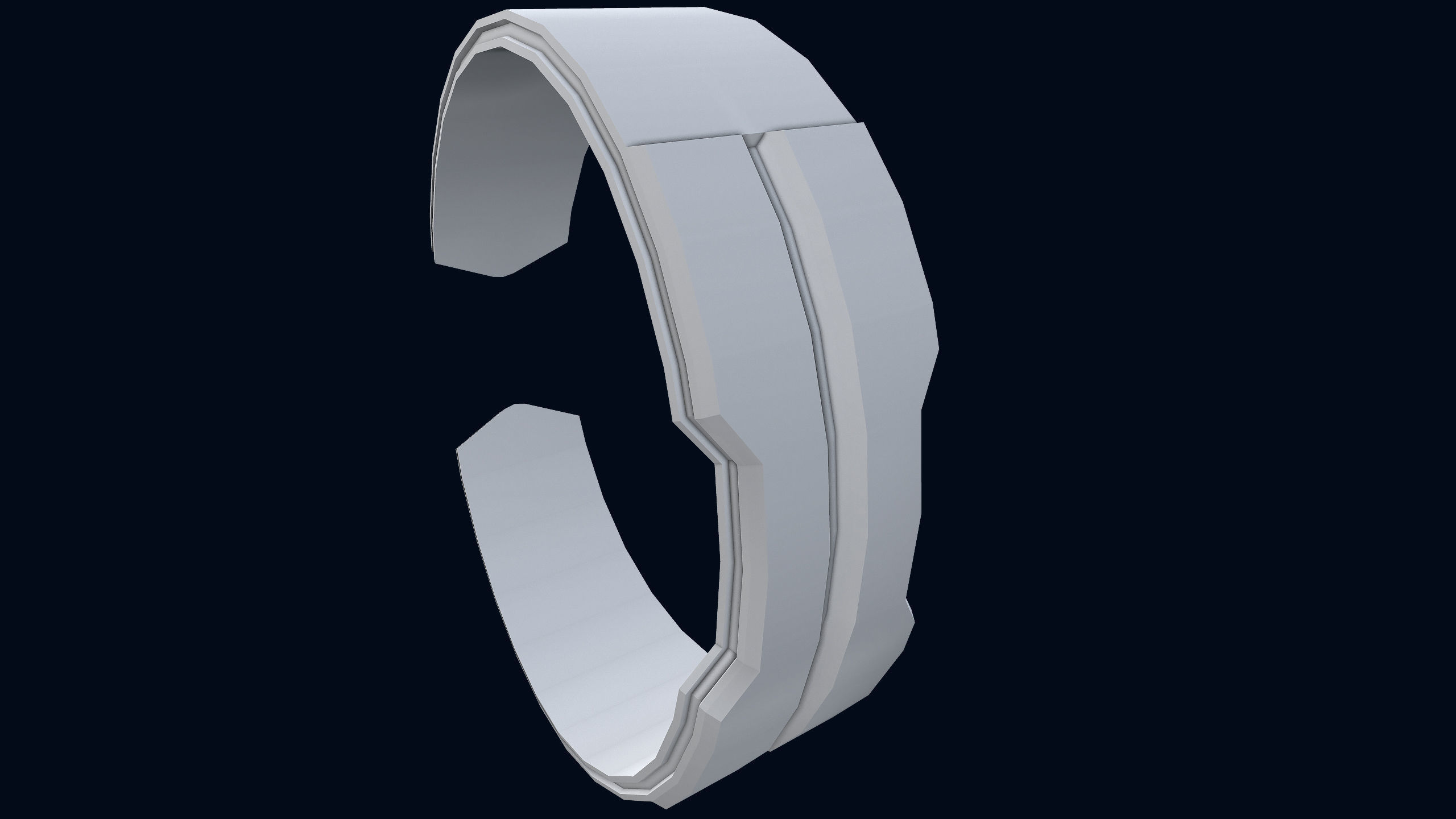 Sci-Fi Wristband Base Mesh 3D model_3