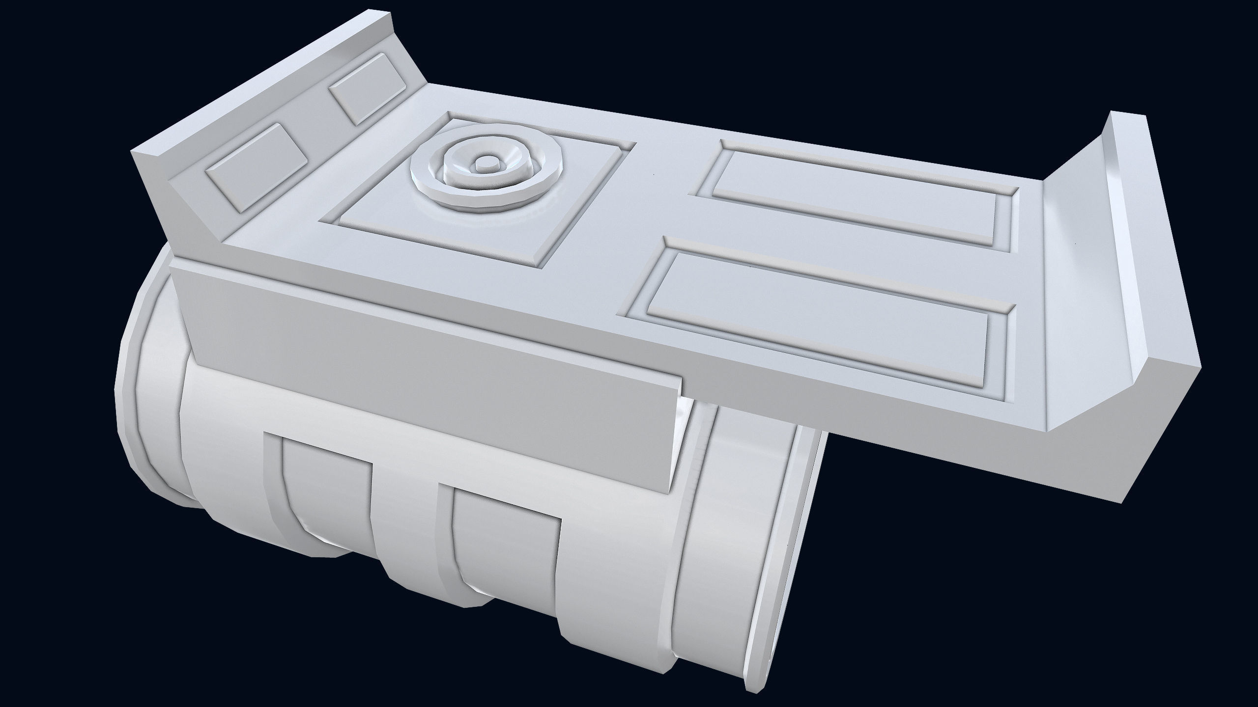 Sci-Fi Wristband Base Mesh 3D model_12
