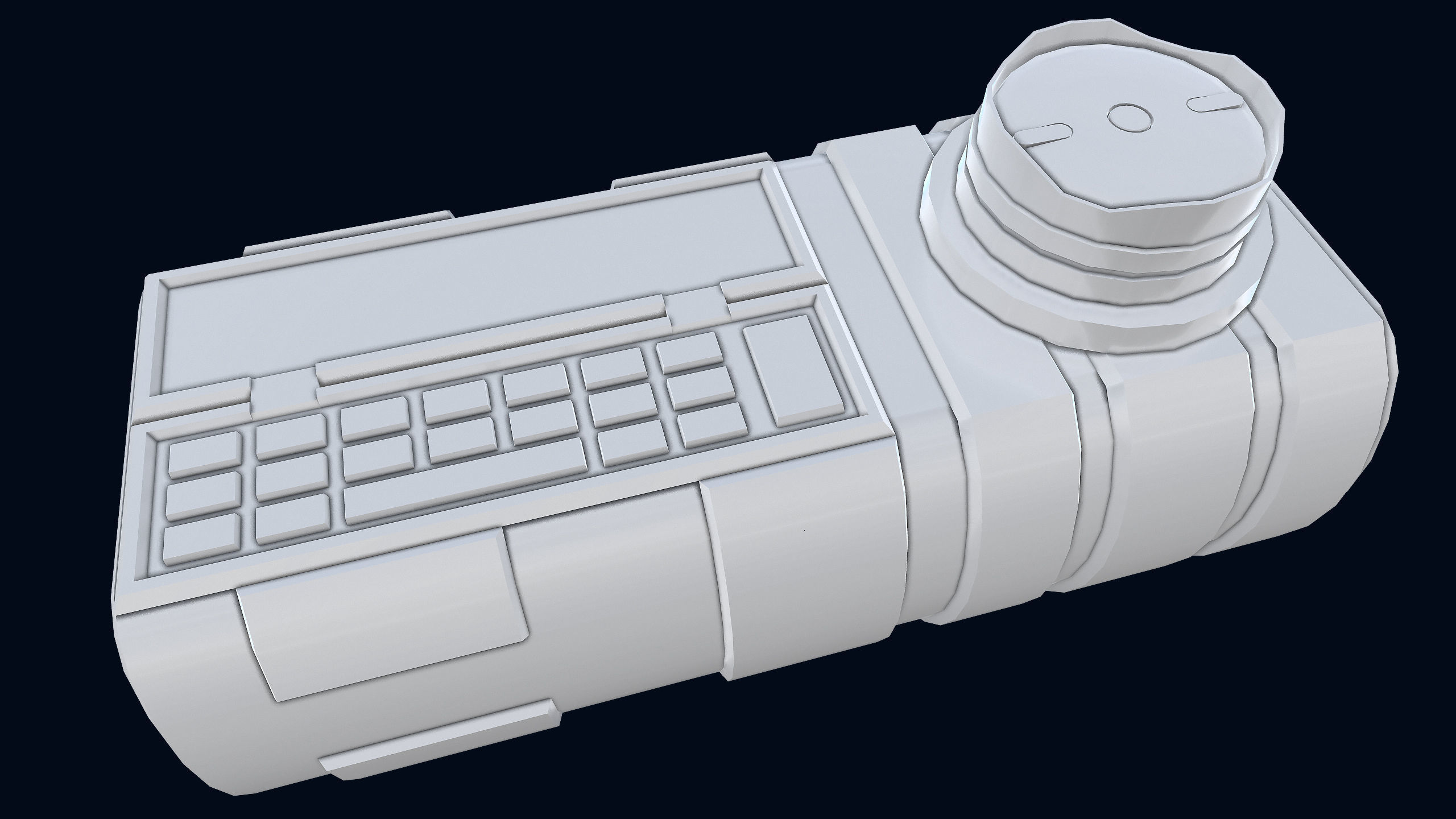 Sci-Fi Wristband Base Mesh 3D model_11