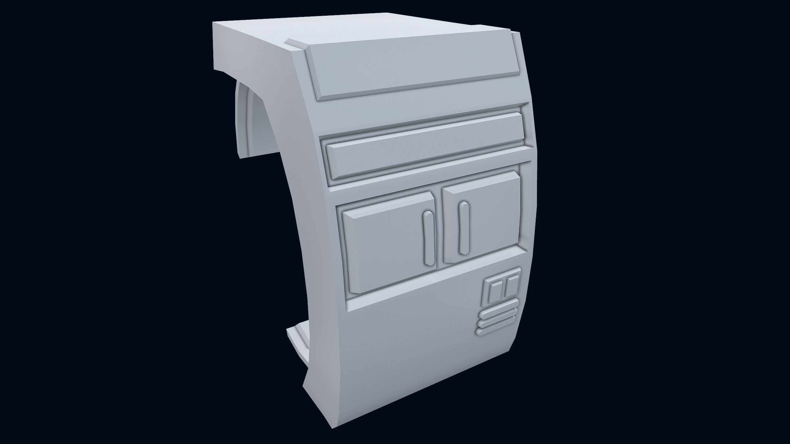 Sci-Fi Wristband Base Mesh 3D model_14