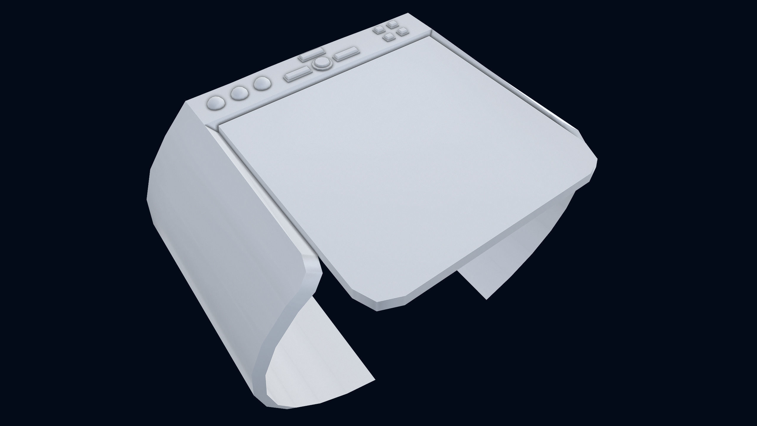 Sci-Fi Wristband Base Mesh 3D model_4