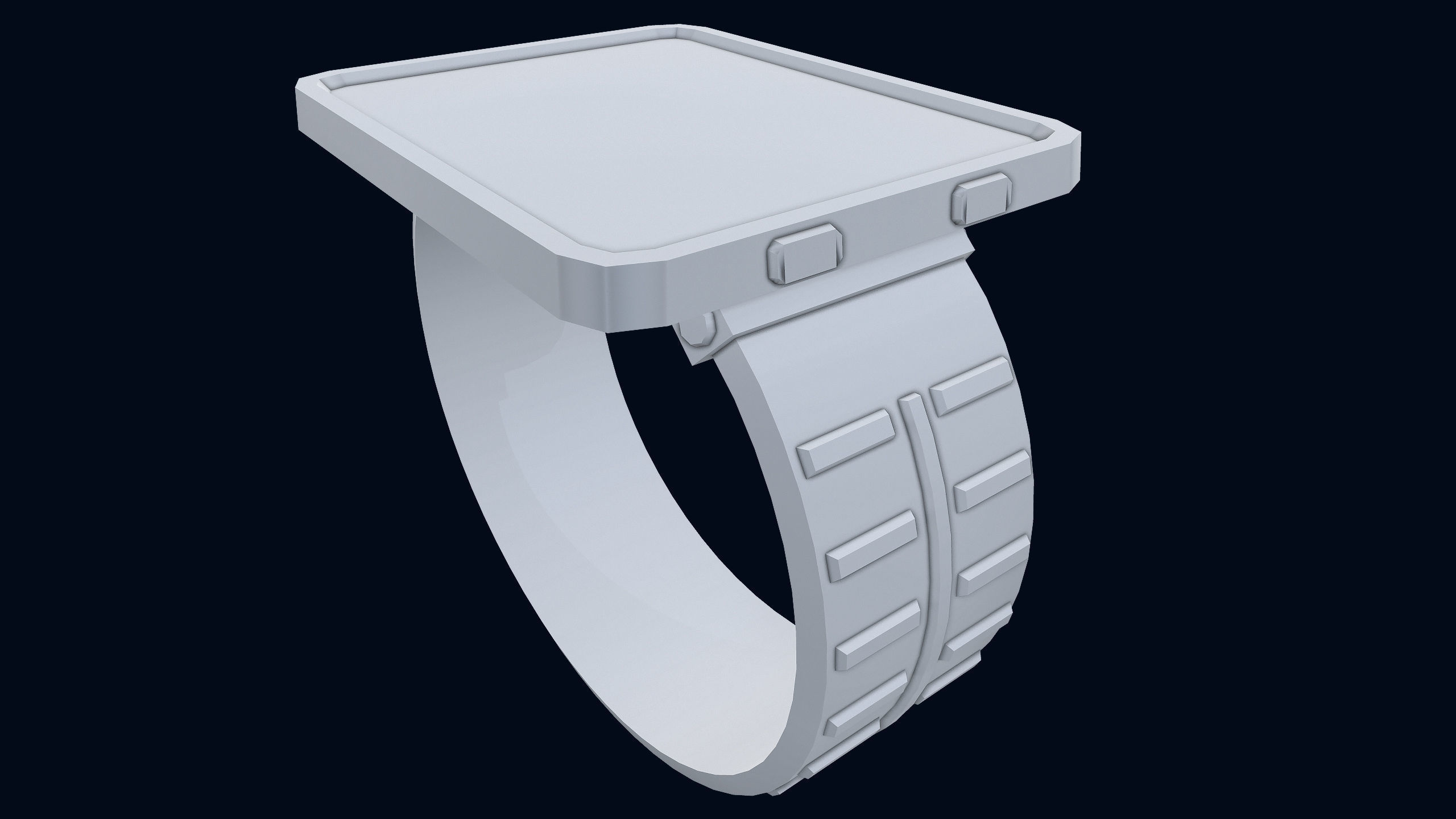 Sci-Fi Wristband Base Mesh 3D model_5