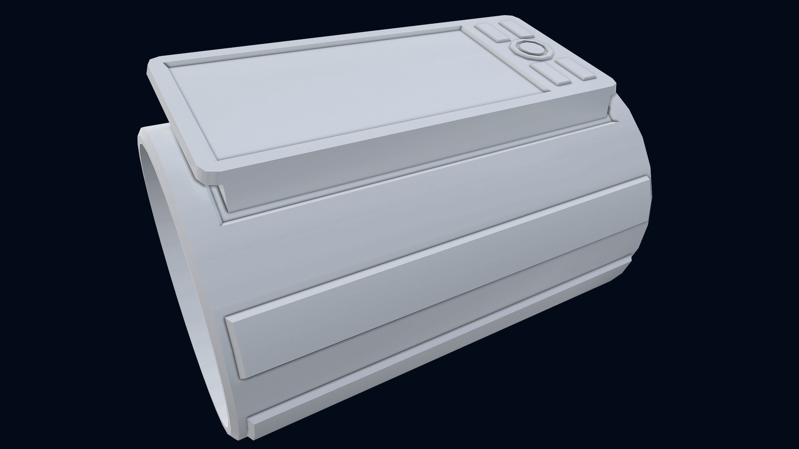 Sci-Fi Wristband Base Mesh 3D model_7