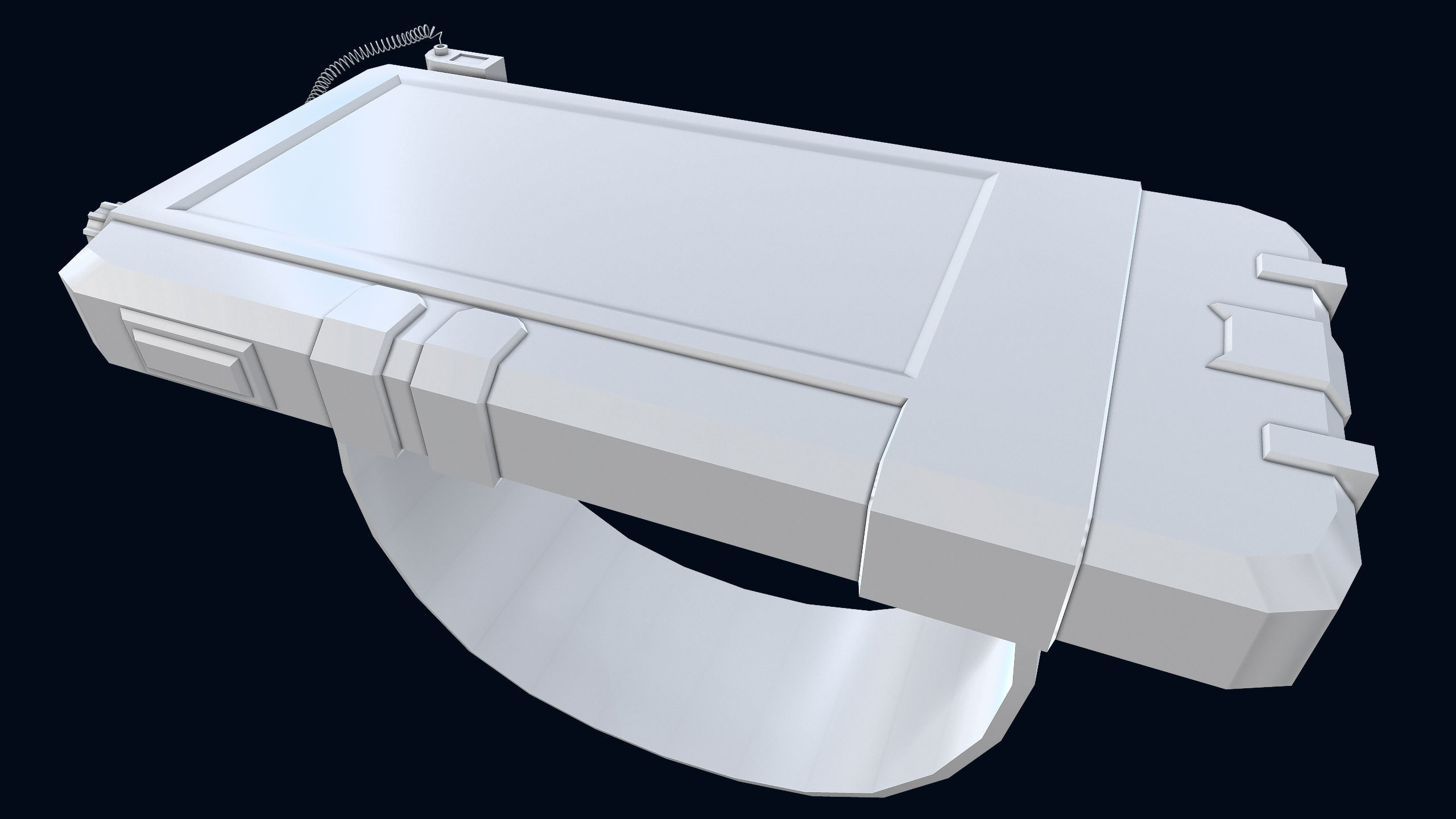 Sci-Fi Wristband Base Mesh 3D model_15