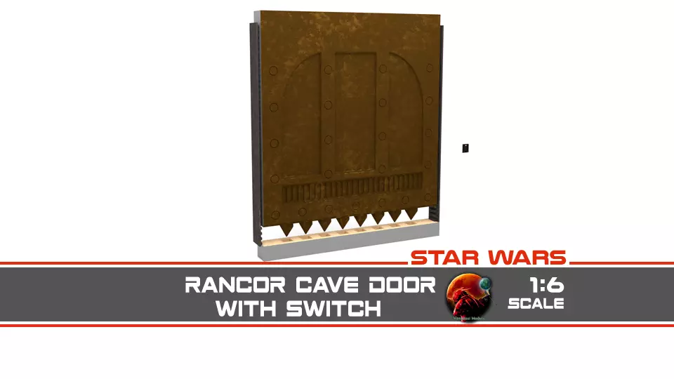Rancor Cave Door 1-6 scale Hottoys 3D print model_0
