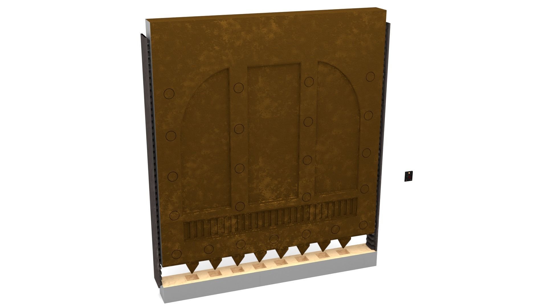 Rancor Cave Door 1-6 scale Hottoys 3D print model_3