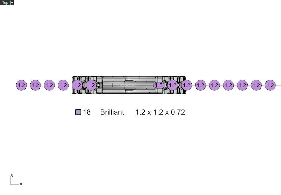 Earrings with gems 9mm 3D print model_13