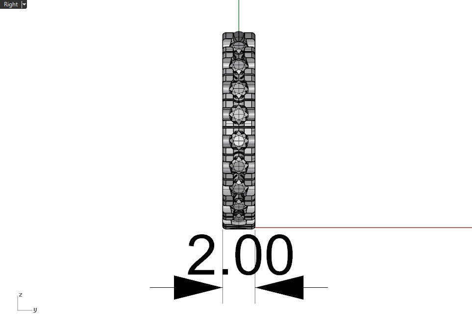 Earrings with gems 9mm 3D print model_12