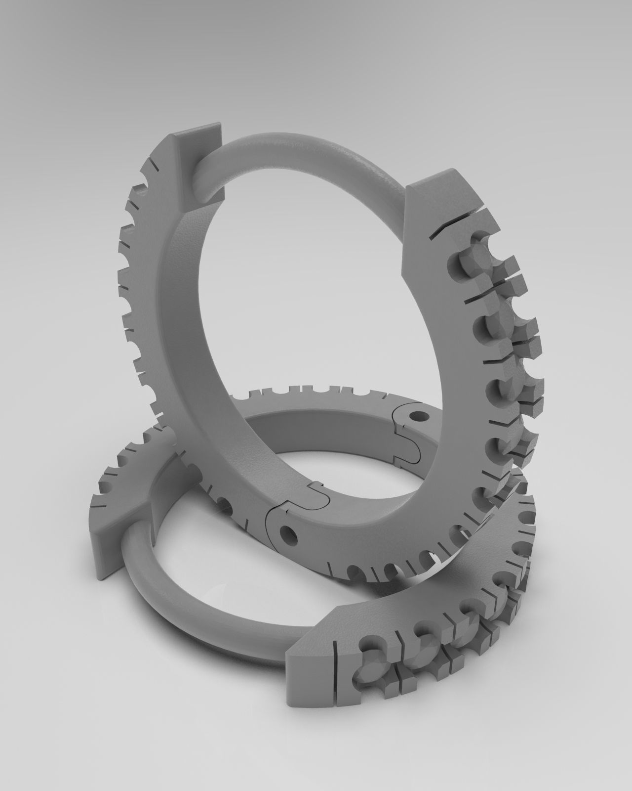 Earrings with gems 9mm 3D print model_6