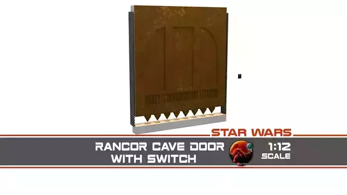 Rancor Cave Door 1-12 scale Blackseries  3D print model