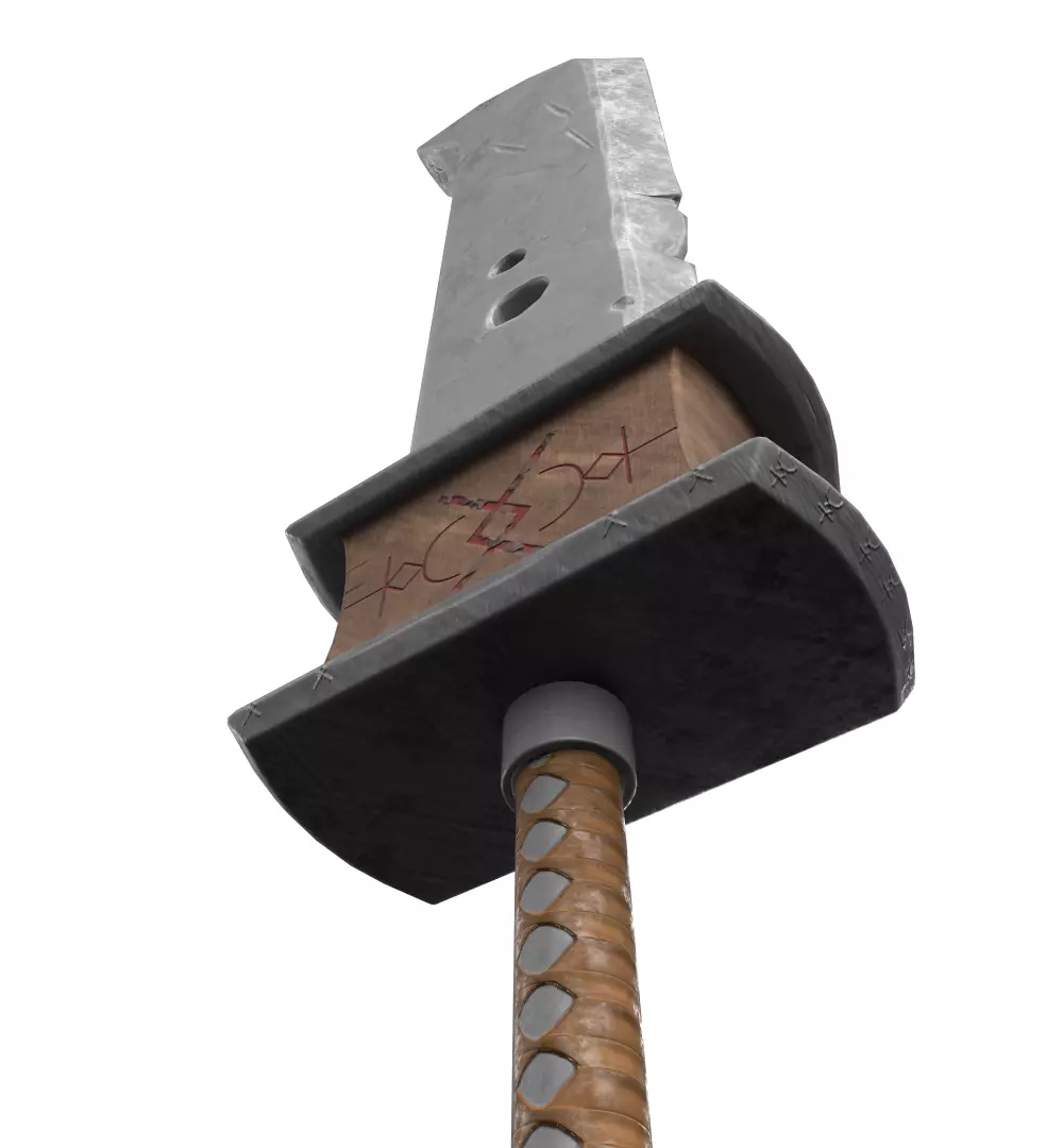 Game-ready stylized weapon model Low-poly 3D model_0